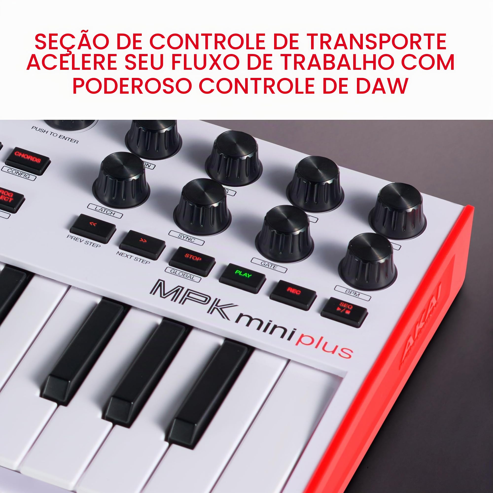Akai MPK Mini Plus – Teclado Controlador MIDI USB 37 Teclas Mini